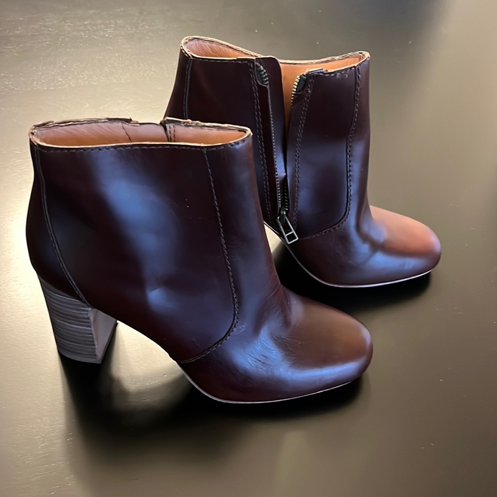 Madewell brown leather booties